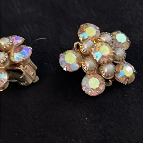 Lot designer Vintage clip on earrings Bergere Trifari W Germany unmarked - Picture 5 of 13